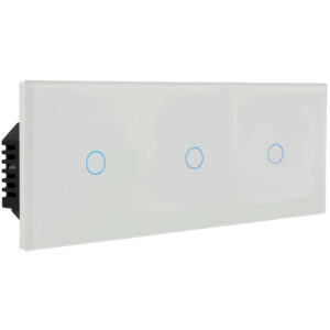 A-SMARTHOME A-LST228-KIT-1L/1L/1L-W Kit con panel triple e interruptor
