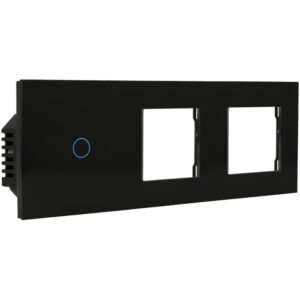 A-SMARTHOME A-LST228-KIT-1L/2G-B Kit con panel triple e interruptor