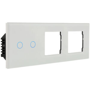 A-SMARTHOME A-LST228-KIT-2L/2G-W Kit Panel Triple e Interruptor