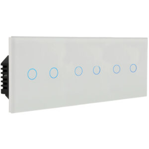 A-SMARTHOME A-LST228-KIT-2L/2L/2L-W Kit con Panel Triple e Interruptor