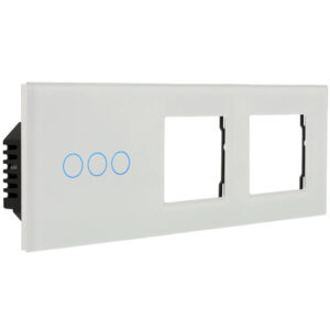 A-SMARTHOME A-LST228-KIT-3L/2G-W Kit con panel triple e interruptor
