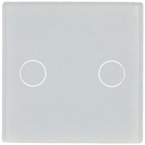 A-SMARTHOME A-LST47-2L-W Panel de Interruptor Simple con 2 Botones