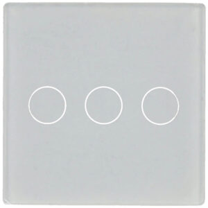 A-SMARTHOME A-LST47-3L-W Panel táctil de 3 botones en cristal templado blanco