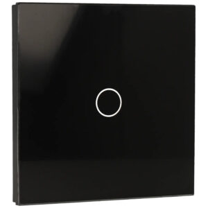 A-SMARTHOME A-LST86-1L-B Panel Interruptor Táctil Simple 1 Botón Negro