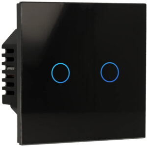 A-SMARTHOME A-LST86-KIT-2L-B Kit con panel e interruptor