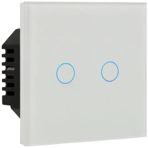 A-SMARTHOME A-LST86-KIT-2L-W Kit con panel e interruptor