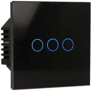 A-SMARTHOME A-LST86-KIT-3L-B Kit con panel e interruptor