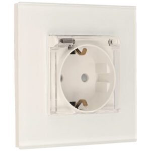 A-SMARTHOME A-SCK86-KIT-OUT-W Kit con enchufe y marco