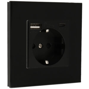 A-SMARTHOME A-SCK86-KIT-USB/A/C-B Kit con enchufe y marco