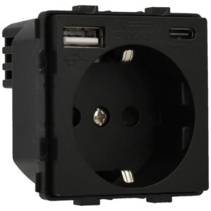 A-SMARTHOME A-SCK86-USB/A/C-B Enchufe con 2 puertos USB