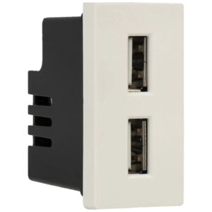 A-SMARTHOME A-USB2X-W Panel de Conector USB Doble