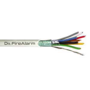 DrFireAlarm ALARM08-LSZH — Rollo 100 m Cable Manguera Blanco Flexible 8 Hilos Apantallado LSZH (8×0,22) CPR