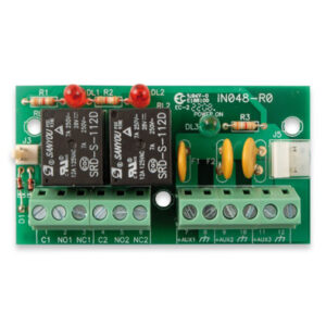 INIM AUXREL32 – Módulo de 2 relés y distribución de alimentación en 3 salidas 12V 1A Grado 3