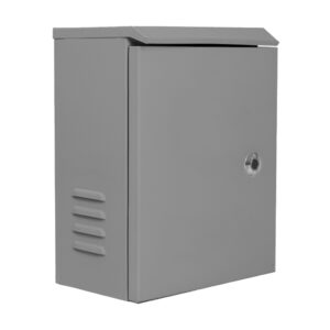Global BACULO-CAJA-SH-41-GRIS – Caja de distribución acero 300×400×180 mm para báculos CCTV