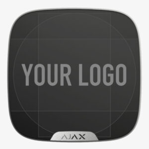 Ajax BrandPlate Negro — Placa frontal personalizable para StreetSiren DoubleDeck (Pack 10 ud)