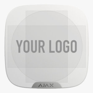 Ajax BrandPlate Blanco — Placa frontal personalizable para StreetSiren DoubleDeck (Pack 10 ud)