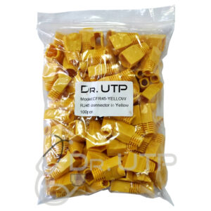 DrUTP CFR45-YELLOW Capuchones Color Amarillo para Conector RJ45 (Bolsa 100 uds.)