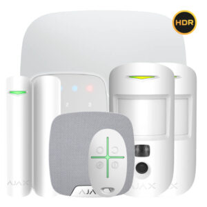 Ajax Hub 2 Kit 2G Blanco — Hub2 + 2× MotionCam HDR PHOD + DoorProtect Plus + SpaceControl + KeyPad + HomeSiren