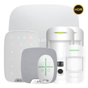 Ajax Hub 2 Kit Blanco – Hub2 + 2× MotionCam HDR PHOD + MotionProtect + SpaceControl + KeyPad + HomeSiren
