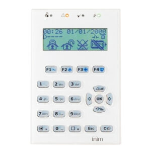 INIM NCODE-G-WH Teclado LCD con 4 LEDs y sensor de luminosidad para centrales PRIME — Blanco