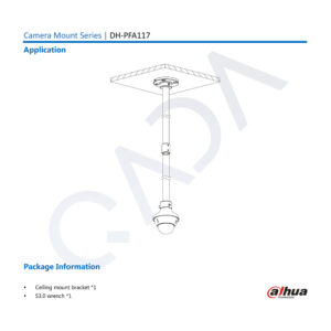 Dahua PFA117-V2 – Extensión de 780 mm para soporte de techo