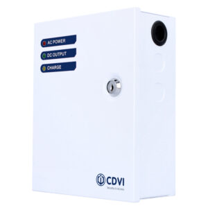 CDVI PSMB123 Fuente de alimentación conmutada 12 Vcc / 3 A con batería de reserva y caja metálica
