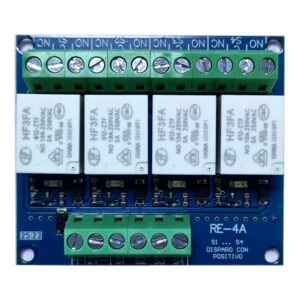 GL-Seguridad RE-4A Módulo de 4 Relés 12 Vdc