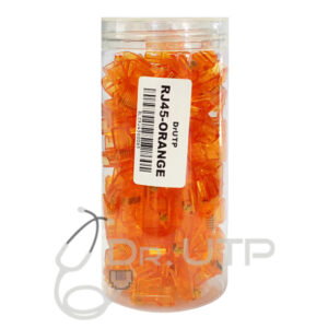 DrUTP RJ45-ORANGE Conector RJ45 CAT.5e Color Naranja (Tarro 100 uds.)