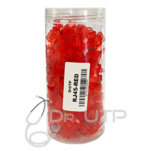 DrUTP RJ45-RED Conector RJ45 CAT.5e Rojo (Tarro 100 uds.)