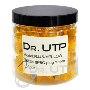 DrUTP RJ45-YELLOW Conector RJ45 CAT.5e Amarillo (Tarro 100 uds.)