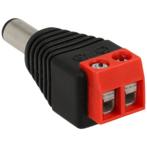 A-CCTV VK-CON-DC/M-SCREW Conector DC Macho Salida ±2 Terminales (Pack 10)