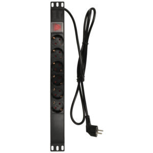 Movok Accessories VK-PDU Regleta de Enchufes Enrackable 6 Tomas