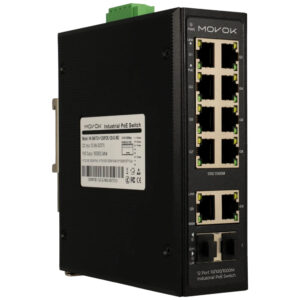 MOVOK ACCESSORIES VK-SWITCH-1208POE-120-G-IND Switch 12 puertos PoE Industrial Carril DIN