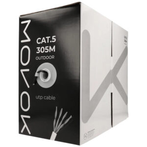Movok Accessories VK-UTP-305M-CAT5E-CCA-OUT Cable UTP CAT5E Rígido 305 m Exterior Negro