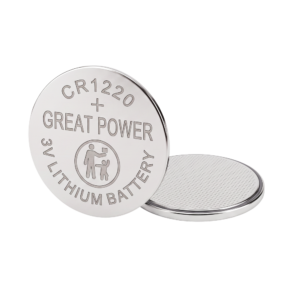 Great Power CR1220 Pila de Botón Litio Li-MnO2 3 V — Pack 25 uds.