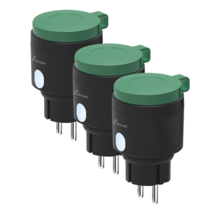 Nivian 3XNVS-GARDENSOCKETF-W Enchufe Inteligente Exterior WiFi 2.4 GHz 16A IP44 Pack 3 uds