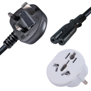 Cable de Alimentación UK C7 3 Pines con Fusible AC-UK-C7