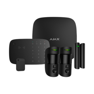 Ajax AJ-HUB2KIT-DP-PHOD-KPD-B Kit de alarma profesional Grado 2 con Hub 2, PIRCAM PhOD, teclado RFID y sirena
