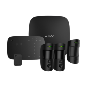 Ajax AJ-HUB2KIT-MP-PHOD-KPD-B Kit de alarma profesional Grado 2 con Hub 2, PIRCAM PhOD, teclado RFID y sirena