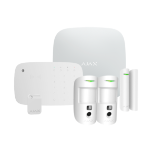 Ajax AJ-HUB2KIT4G-DP-PRO-KPD-W Kit de alarma profesional Grado 2 Ethernet y dual SIM 4G con teclado RFID