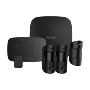 Ajax AJ-HUB2KIT4G-MP-PRO-KPD-B Kit de alarma profesional Grado 2 Ethernet + Dual SIM 4G con teclado RFID color negro