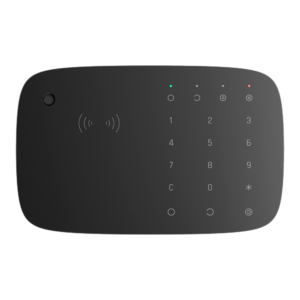Ajax AJ-KEYPADCOMBI-B Teclado táctil inalámbrico con lector RFID y sirena integrada Grado 2