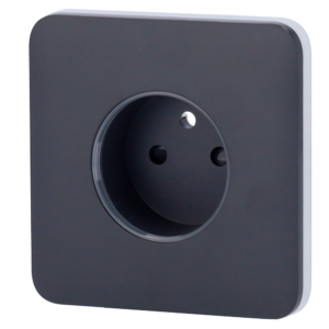 Ajax SoloCover Smart E Grafito – Tapa frontal para enchufe inteligente tipo E con indicador LED