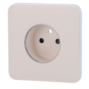 Ajax SoloCover Smart E Marfil – Tapa frontal para enchufe inteligente tipo E