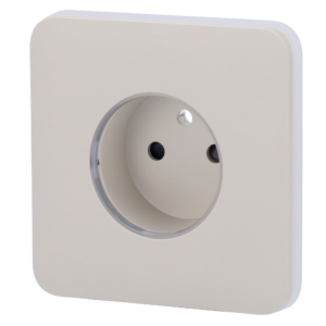 Ajax AJ-SOLOCOVER-SMART-E-OYS Tapa frontal para enchufe inteligente tipo E color ostra