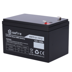 Safire BATT-LI-1212 Batería LiFePO4 Recargable 12V 12Ah 3000 Ciclos IP65