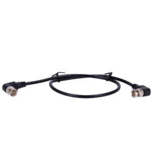 Cable Coaxial RG59 con Doble Conector BNC Macho en Codo 60 cm Negro