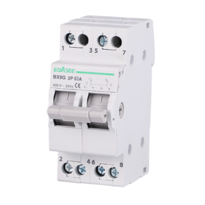 BX9G-63-2P-63A Seccionador / Conmutador manual 2P 63A carril DIN