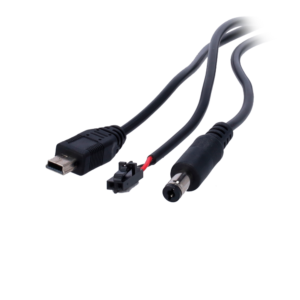 Triple Conector para Baterías Zinc-Aire CON-3C-2M — USB Mini / Molex / Jack 1,5 m