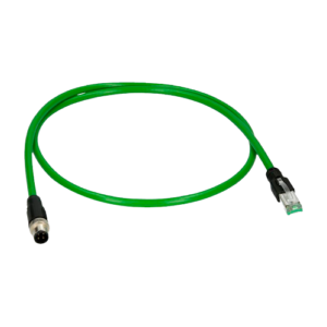 SAFIRE CON-M12-RJ45 Conector adaptador M12 macho a RJ45 macho Ethernet aviación 0,1 m